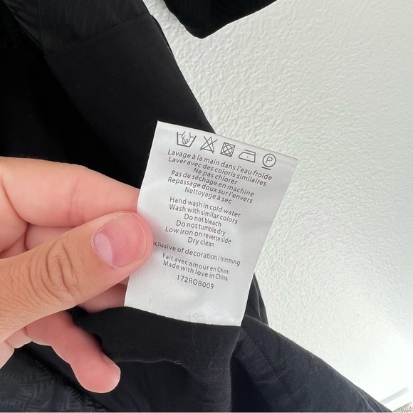 Sezane Eve Robe silk wrap Dress black - Picture 16 of 16